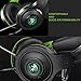 Gaming Headset, 3.5mm Wired Bass Stereo Gaming Headphones with Mic & LED Light for Laptop Computer, Cellphone, PS4 and so on- Volume Control (Black+Green)thumb 3