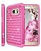 Galaxy S7 Case, Style4U Studded Rhinestone Crystal Bling Hybrid Armor Case Cover for Samsung Galaxy S7 with 1 Style4U Stylus [Hot Pink/Hot Pink]