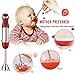 KOIOS Powerful 500 Watt Hand Blender Setting 6-12 Variable Speeds,4-in-1 Immersion Blender Includes Food Processor, BPA-Free Beaker and Stainless Steel Egg Whisk - Rose Red