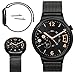 18mm Magnetic Milanese Loop Stainless Steel Magnet Closure Lock Bracelet Strap Band For Huawei Watch 2015, Huawei Watch Jewel (180 Days Warranty) (Magnetic Black)