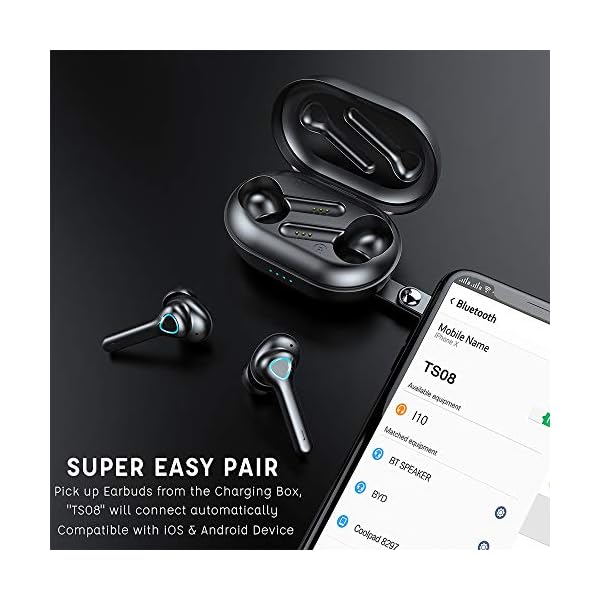 Motast-Wireless-Headphones-Wireless-Earbuds-with-CVC-80-Noise-Reduction-Bluetooth-50-Headphones-with-HD-HiFi-Stereo-IP7-Waterproof-Bluetooth-Earphones-Touch-Control-Built-in-Mic-30H-Playtime Wireless Earbuds, Wireless Headphones Sport Bluetooth 5.1 Headphones In Ear with Mic, IP7 Waterproof Wireless Earphones…