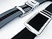 SlideBelts Men's Classic Belt - Custom Fit (Mocha Brown Faux Leather with Gunmetal Buckle, One Size)
