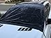 Extra-Large Magnetic Windshield Cover by AR-KA. XL Size - Fits Most Vehicles. 6 magnets, Inside Buckles with Secure Elastic Tire Straps. Best for Ice, Snow, Frost and Sun Protection.