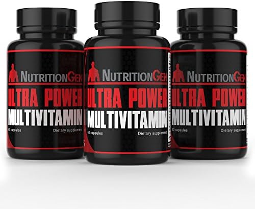 Ultra Power Multivitamin - Natural Vitamin Supplement For Energy, Prostate and Heart Health - Dietary Multivitamin Supplement - 60 Capsules