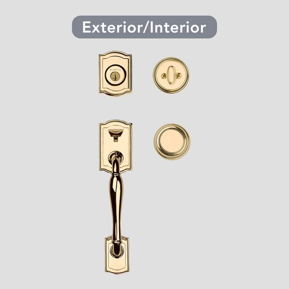 Baldwin Prestige Wesley Single Cylinder Handleset with Alcott Knob featuring SmartKey in