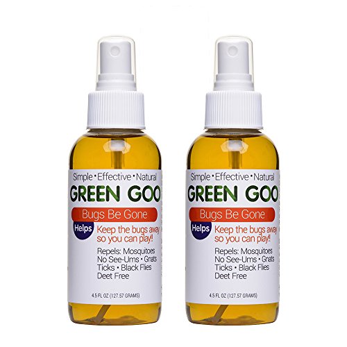 Green Goo All-Natural Skin Care, Bugs Be Gone, Insect Repellent Spray, 4.5 Ounce, Pack of 2 (Packaging May Vary)