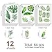 Leaf Wall Decals, H2MTOOL 64 PCS Removable Tropical Plants Tree Leaves Stickers for Kids Nursery Room Decor