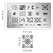 Nail Stamping Plate Stamper Plates - Ejiubas Double-Sided Stamping Plates Set 3Pcs Nail Art Stamp Templates Nail Art Design EJB-X17 X18 Blackqueennaildesign
