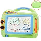 Magnetic Doodle Board with Enclosed Back Panel for Toddlers, Travel Size Magnetic Thicken Drawing Writing Tablet-Erasable Mini Sketching Pad with Pen 2 Stamps for Kids Childrens Birthday Gifts