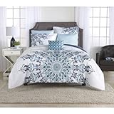 Mainstays Aqua Medallion Bed-in-a-Bag Bedding Set | 100% Polyester Microfiber (Twin/Twin XL)