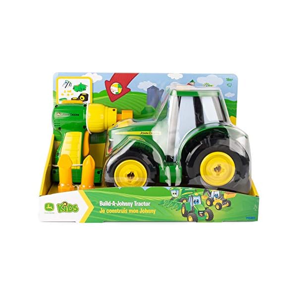 John-Deere-Build-A-Johnny-Tractor-16-Piece-Building-Farm-Toy-Car-Tractor-Toy-With-Motorised-Drill-For-18-Months-2-3-4-Years-Old-Boys-Girls John Deere Build A Johnny Tractor, 16 Piece Building Farm Toy Car, Tractor Toy With Motorised Drill For 18 Months, 2, 3…