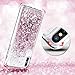 Maxdara Case for iPhone Xs Max Glitter Case [Tempered Glass Screen Protector] Floating Liquid Bling Sparkle Luxury Pretty Fashion Cute Girls Women XS Max Case 6.5 inch (Rosegold)