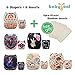 babygoal Reusable Cloth Diapers for Baby Girls, One Size Adjustable Washable Pocket Nappy Covers 6 Pack+ 6pcs Microfiber Inserts+4pcs Bamboo Inserts 6YDG02