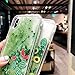 LUVI for iPhone 7 Plus/iPhone 8 Plus Liquid Case Funny Shiny Stars Sparkle Green Quicksands Shell Flowing Floating Ultra Thin Clear Bumper Fruit Avocado Glitter Cover Fitted for iPhone 7 Plus