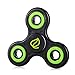 Exgreem NEW 2017 DIRT RESISTANT EDC Tri-Spinner Fidget Toy Smooth Surface Finish Ultra Durable 2-3 Min Spins Non-3D printed (one pack) (One Black/green)