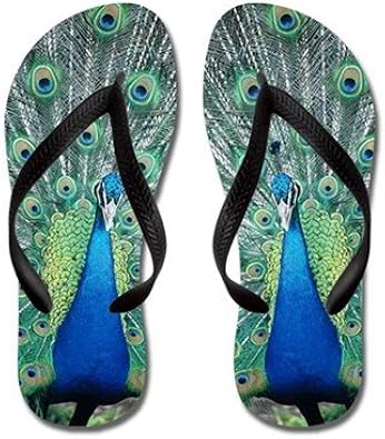 peacocks flip flops
