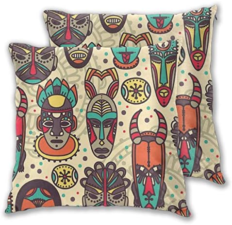 Ciuaole Pillowcase Tribal Sloth Tree Floral Flower Pack of 2,Premium Quality Standard Square Pillowcase Home Decorative Thow Pillow Cover