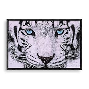 Framed Canvas Home Artwork Decoration Animal Portrait Canvas Wall Art for Living Room, Bedroom - 16x24 inches
