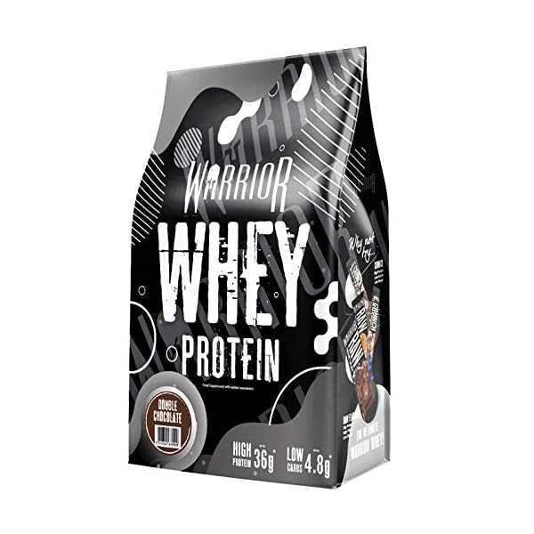 Warrior, Whey - Protein Powder - Packed with 36g of Protein - Low Sugar, and Low Carbs (Double Chocolate, 1kg)