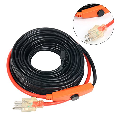 9milelake Cold Weather Pipe and Valve Heating Cable with Built-in Thermostat - 40 Feet