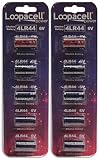 10 4LR44 6V Alkaline Batteries for Dog Shock/Training Collars by Loopacell