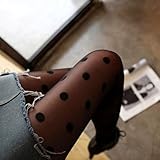 HuaYang Sexy sheer Lace Big dot Pantyhose Socks Stockings Tights Dot Leggings Slim BW(Black)