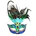 Mezoxa Party Mask Woman Female Masquerade Masks Luxury Peacock Feathers Half Face Mask Party Cosplay Costume Halloween Venetian Mask