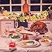 Gold Glitter Let's Get Basted Funny Friendsgiving Banner Decorations for Thanksgiving Party