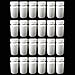 24 Pill Bottle Storage Container Pet Tin Vial White 100Ml Screw Cap Jar Medicine