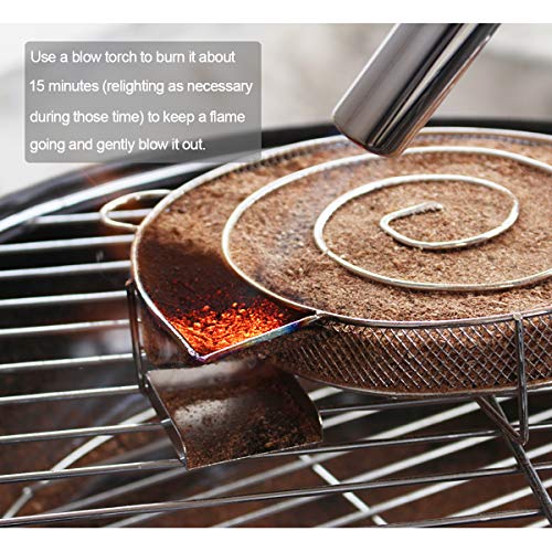 Realcook 13.78 inch Cold Smoke Generator for BBQ Grill or Smoker Wood dust Hot and Cold Smoking Salmon Meat Burn Time up to 18-24 Hours - Thumbnail 5
