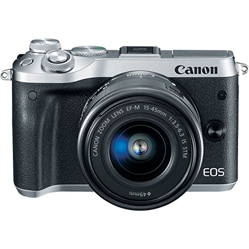 Canon-M6-EOS-242MP-Mirrorless-Digital-Camera-with-EF-M-15-45mm-IS-STM-Lens-Silver-64GB-Extreme-SDXC-Memory-UHS-I-Card-Accessory-Bundle