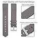 Henoda Replacement Bands Compatible with Fitbit Charge 2, Classic Genuine Leather Charge 2 Band Fitness Wristband for Women Men Small Large Weave Taupe
