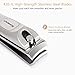 SUPRENT Finger Nail and Toe Nail Clippers Set (Silver)