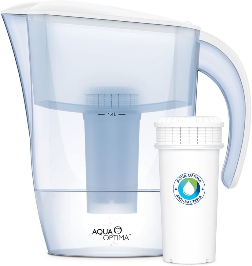 Aqua Optima White Antibacteria Filter Jug, as effective as boiling