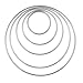 EBOOT Metal Rings Hoops Macrame Rings for Dream Catcher and Crafts (Silver, 2/3/ 4/5/ 6 Inch)