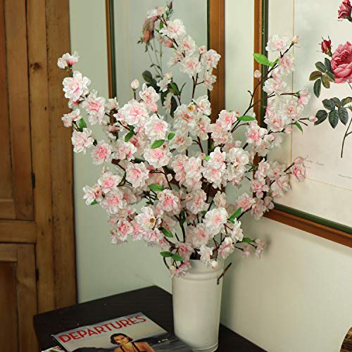 Larskilk Pink Cherry Blossom Flowers, Four 36 Inch Blossom Branches, Wedding, Party, Event, Xmas Holiday Décor, Japan's National Flower