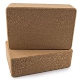 Peace Yoga® Set of 2 Cork Wood Yoga Blocks - Choose Your Size