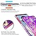 LeYi for Note 9 Glitter Case with 3D PET Screen Protector [2 Pack] for Girls Women, Bling Liquid Quicksand Clear TPU Protective Phone Case for Samsung Galaxy Note 9 Note9 ZX Pink/Purple