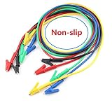 Eiechip Alligator Clips Electrical Alligator Clips with Wires Test Cable Double-Ended Clips Alligator Clips Insulated Test Cable 5colors 5Pieces 45inches