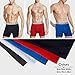 Mens Boxer Briefs Underwear Pack of 5 Men's Cotton Long Leg Boxer Briefs with Fly  Black/White/Gray/Red/Blue Medium / 33-35 Inches / 84-89 CM