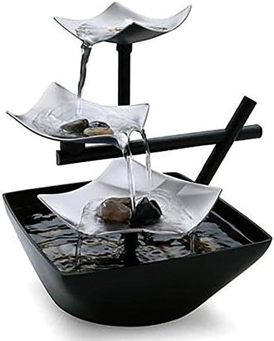 Kleanco Home It - Zen Fountain Relaxation Tabletop Water Indoor Waterfall Home Decor Table Rock Garden