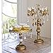 Dahlia Studios Antique Gold Crystal Mirror Top 8 1/2x10 Round Cake Stand