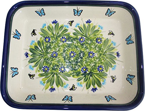 Click Here to See More Images Polish Pottery Unikat Large Lasagna Rectangular Baker Eva's Collection