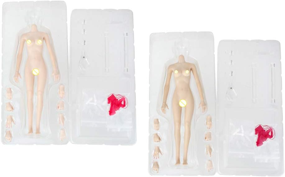 chiwanji 1/6 Figure Super-Flexible Female Seamless Doll Body (Head Sculpt not Included) 2Pcs/set