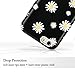 iPhone 6S Case, Dimaka Cute Daisy Floral Flower Designed Glitter Pattern Full Cover Protective, 2 Layers Hybrid Case, Trendy Girly Sturdy Black Hard Case for iPhone 6/6S 4.7 inches (Daisy)