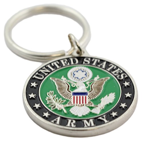 US Army Crest Keychain Patriotic Key Rings Military Gifts Collectibles Men Women