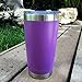 CHILLOUT LIFE 20 oz Stainless Steel Tumbler with Lid - Double Wall Vacuum Insulated Coffee Mug with Splash Proof Lid and Straw for Hot & Cold Drinks, Powder Coated Purple (1 Unit)