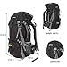 ONEPACK 50L(45+5) Hiking Backpack Waterproof Backpacking Bag Outdoor Sport Daypack for Climbing Mountaineering Camping Fishing Travel Cycling Skiing with Rain Cover (Black)