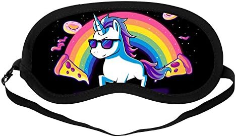 Sangkoo Fashion Unicorn Horse Sleep Mask, Cotton Material Soft Eye Mask Adjustable Head Strap for Men/Women/Kids