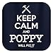Keep Calm and Poppy Will Fix It, Gift for Grandpa T-Shirt X-Large Navy